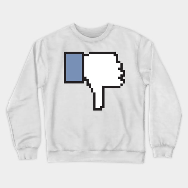 Facebook Thumb Down Crewneck Sweatshirt by MalcolmDesigns